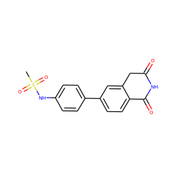 CS(=O)(=O)Nc1ccc(-c2ccc3c(c2)CC(=O)NC3=O)cc1 ZINC000653704607