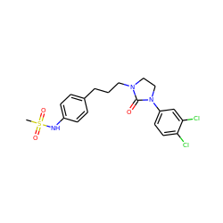 CS(=O)(=O)Nc1ccc(CCCN2CCN(c3ccc(Cl)c(Cl)c3)C2=O)cc1 ZINC000045340073