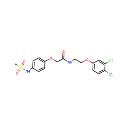 CS(=O)(=O)Nc1ccc(OCC(=O)NCCOc2ccc(Cl)c(Cl)c2)cc1 ZINC000045348782