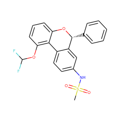 CS(=O)(=O)Nc1ccc2c(c1)[C@@H](c1ccccc1)Oc1cccc(OC(F)F)c1-2 ZINC000026176652