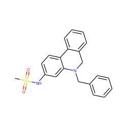 CS(=O)(=O)Nc1ccc2c(c1)N(Cc1ccccc1)Cc1ccccc1-2 ZINC000026295434