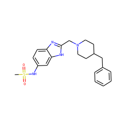 CS(=O)(=O)Nc1ccc2nc(CN3CCC(Cc4ccccc4)CC3)[nH]c2c1 ZINC000013560454