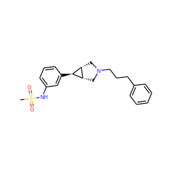 CS(=O)(=O)Nc1cccc([C@H]2[C@@H]3CN(CCCc4ccccc4)C[C@@H]32)c1 ZINC000101428906