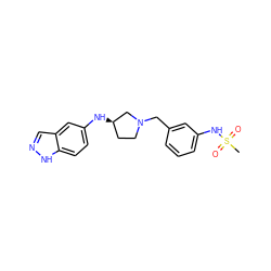 CS(=O)(=O)Nc1cccc(CN2CC[C@@H](Nc3ccc4[nH]ncc4c3)C2)c1 ZINC000114332118