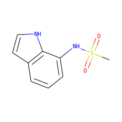 CS(=O)(=O)Nc1cccc2cc[nH]c12 ZINC000059451568