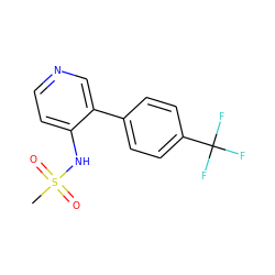 CS(=O)(=O)Nc1ccncc1-c1ccc(C(F)(F)F)cc1 ZINC001772653836