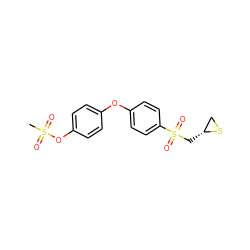 CS(=O)(=O)Oc1ccc(Oc2ccc(S(=O)(=O)C[C@@H]3CS3)cc2)cc1 ZINC000034776323