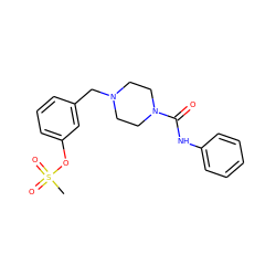 CS(=O)(=O)Oc1cccc(CN2CCN(C(=O)Nc3ccccc3)CC2)c1 ZINC000200261702