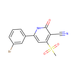 CS(=O)(=O)c1cc(-c2cccc(Br)c2)[nH]c(=O)c1C#N ZINC000299868544