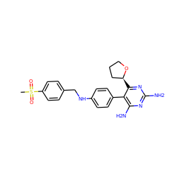 CS(=O)(=O)c1ccc(CNc2ccc(-c3c(N)nc(N)nc3[C@H]3CCCO3)cc2)cc1 ZINC000028570951