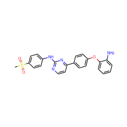 CS(=O)(=O)c1ccc(Nc2nccc(-c3ccc(Oc4ccccc4N)cc3)n2)cc1 ZINC001772631169