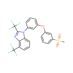 CS(=O)(=O)c1cccc(Oc2cccc(-n3c(C(F)(F)F)nc4c(C(F)(F)F)cccc43)c2)c1 ZINC000043206279