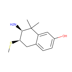 CS[C@@H]1Cc2ccc(O)cc2C(C)(C)[C@@H]1N ZINC000026837883