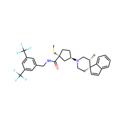 CS[C@]1(C(=O)NCc2cc(C(F)(F)F)cc(C(F)(F)F)c2)CC[C@@H](N2CC[C@]3(C=Cc4ccccc43)[C@@H](C)C2)C1 ZINC000028704046