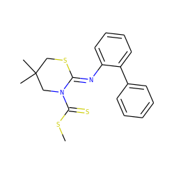 CSC(=S)N1CC(C)(C)CS/C1=N\c1ccccc1-c1ccccc1 ZINC000028948367