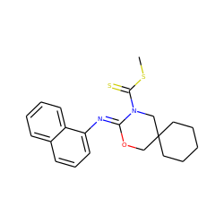 CSC(=S)N1CC2(CCCCC2)CO/C1=N\c1cccc2ccccc12 ZINC000035942819