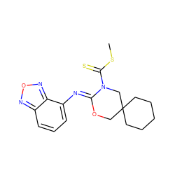 CSC(=S)N1CC2(CCCCC2)CO/C1=N\c1cccc2nonc12 ZINC000040892527