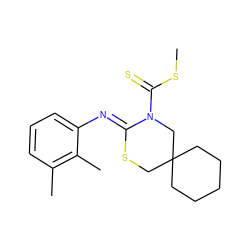 CSC(=S)N1CC2(CCCCC2)CS/C1=N\c1cccc(C)c1C ZINC000028822629