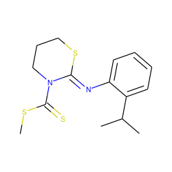 CSC(=S)N1CCCS/C1=N\c1ccccc1C(C)C ZINC000028948373