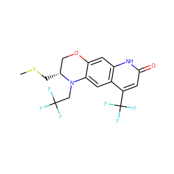 CSC[C@@H]1COc2cc3[nH]c(=O)cc(C(F)(F)F)c3cc2N1CC(F)(F)F ZINC000029044041