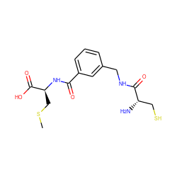 CSC[C@H](NC(=O)c1cccc(CNC(=O)[C@@H](N)CS)c1)C(=O)O ZINC000026817879