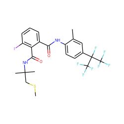 CSCC(C)(C)NC(=O)c1c(I)cccc1C(=O)Nc1ccc(C(F)(C(F)(F)F)C(F)(F)F)cc1C ZINC000150610944