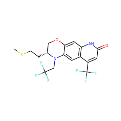 CSCC[C@@H]1COc2cc3[nH]c(=O)cc(C(F)(F)F)c3cc2N1CC(F)(F)F ZINC000029046090