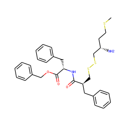 CSCC[C@H](N)CSSC[C@@H](Cc1ccccc1)C(=O)N[C@@H](Cc1ccccc1)C(=O)OCc1ccccc1 ZINC000014243981