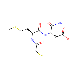 CSCC[C@H](NC(=O)CS)C(=O)N[C@@H](CC(=O)O)C(N)=O ZINC000049020103