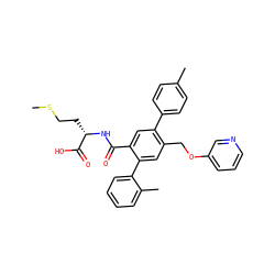 CSCC[C@H](NC(=O)c1cc(-c2ccc(C)cc2)c(COc2cccnc2)cc1-c1ccccc1C)C(=O)O ZINC000027192930