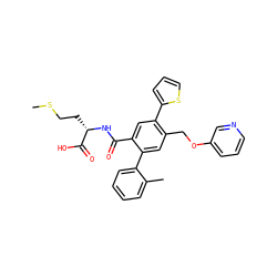 CSCC[C@H](NC(=O)c1cc(-c2cccs2)c(COc2cccnc2)cc1-c1ccccc1C)C(=O)O ZINC000027205482