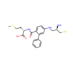 CSCC[C@H](NC(=O)c1ccc(NC[C@@H](N)CS)cc1-c1ccccc1)C(=O)O ZINC000005579304