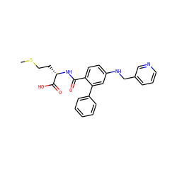 CSCC[C@H](NC(=O)c1ccc(NCc2cccnc2)cc1-c1ccccc1)C(=O)O ZINC000013781611