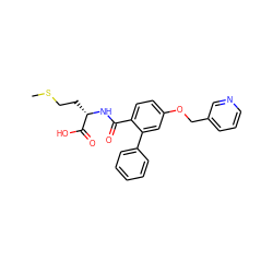 CSCC[C@H](NC(=O)c1ccc(OCc2cccnc2)cc1-c1ccccc1)C(=O)O ZINC000013781618