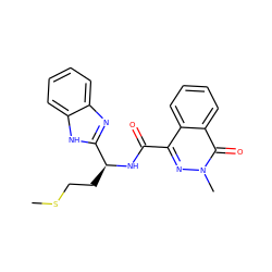 CSCC[C@H](NC(=O)c1nn(C)c(=O)c2ccccc12)c1nc2ccccc2[nH]1 ZINC000003412273