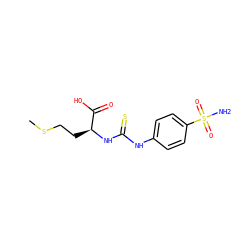 CSCC[C@H](NC(=S)Nc1ccc(S(N)(=O)=O)cc1)C(=O)O ZINC000013584103