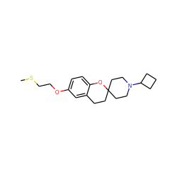 CSCCOc1ccc2c(c1)CCC1(CCN(C3CCC3)CC1)O2 ZINC000073223285