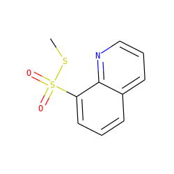 CSS(=O)(=O)c1cccc2cccnc12 ZINC000000497655