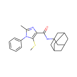 CSc1c(C(=O)NC23CC4CC(CC(C4)C2)C3)nc(C)n1-c1ccccc1 ZINC000045358819