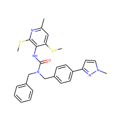 CSc1cc(C)nc(SC)c1NC(=O)N(Cc1ccccc1)Cc1ccc(-c2ccn(C)n2)cc1 ZINC000013780007