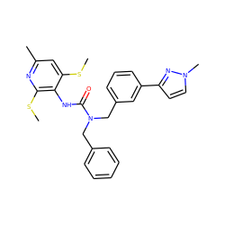 CSc1cc(C)nc(SC)c1NC(=O)N(Cc1ccccc1)Cc1cccc(-c2ccn(C)n2)c1 ZINC000013780005