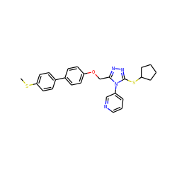 CSc1ccc(-c2ccc(OCc3nnc(SC4CCCC4)n3-c3cccnc3)cc2)cc1 ZINC000095593091