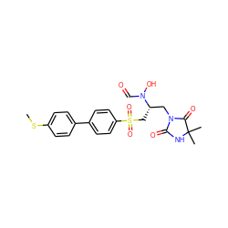 CSc1ccc(-c2ccc(S(=O)(=O)C[C@@H](CN3C(=O)NC(C)(C)C3=O)N(O)C=O)cc2)cc1 ZINC000013471920