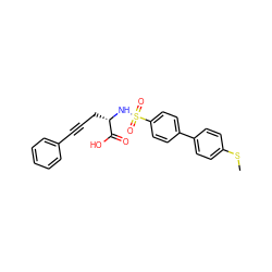 CSc1ccc(-c2ccc(S(=O)(=O)N[C@@H](CC#Cc3ccccc3)C(=O)O)cc2)cc1 ZINC000013862412