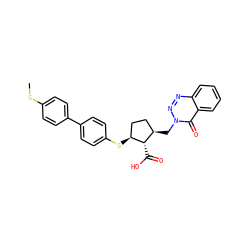 CSc1ccc(-c2ccc(S[C@H]3CC[C@@H](Cn4nnc5ccccc5c4=O)[C@@H]3C(=O)O)cc2)cc1 ZINC000013525880