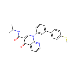 CSc1ccc(-c2cccc(-n3cc(C(=O)NC(C)C)c(=O)c4cccnc43)c2)cc1 ZINC000038450137