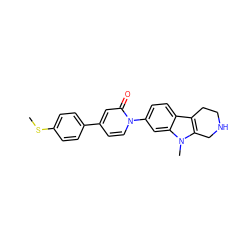 CSc1ccc(-c2ccn(-c3ccc4c5c(n(C)c4c3)CNCC5)c(=O)c2)cc1 ZINC000043206039