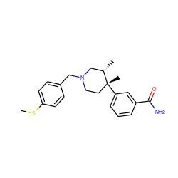 CSc1ccc(CN2CC[C@@](C)(c3cccc(C(N)=O)c3)[C@@H](C)C2)cc1 ZINC000013587981