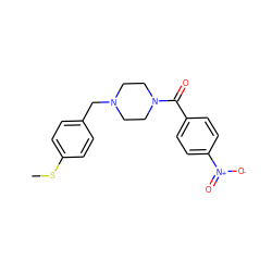 CSc1ccc(CN2CCN(C(=O)c3ccc([N+](=O)[O-])cc3)CC2)cc1 ZINC000019782417