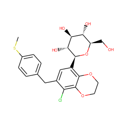 CSc1ccc(Cc2cc([C@@H]3O[C@H](CO)[C@@H](O)[C@H](O)[C@H]3O)c3c(c2Cl)OCCO3)cc1 ZINC000214200431